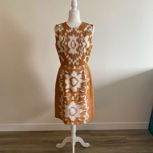 Oscar de la renta vintage silk dress with belt